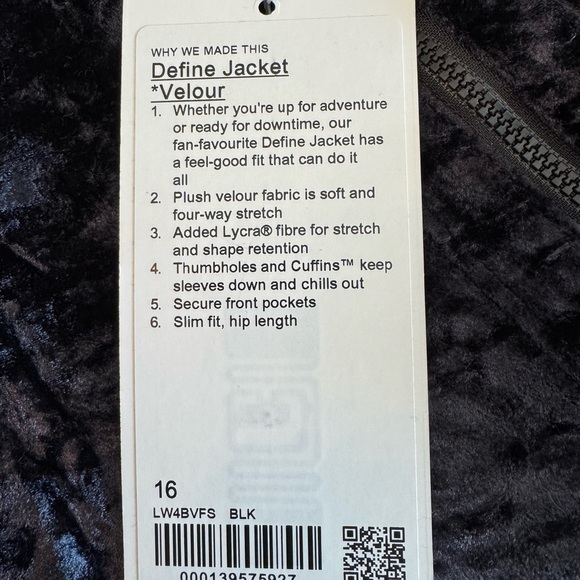 NWT Lululemon Athletica Velvet Blazer in Deep Blue - Picture 4 of 4